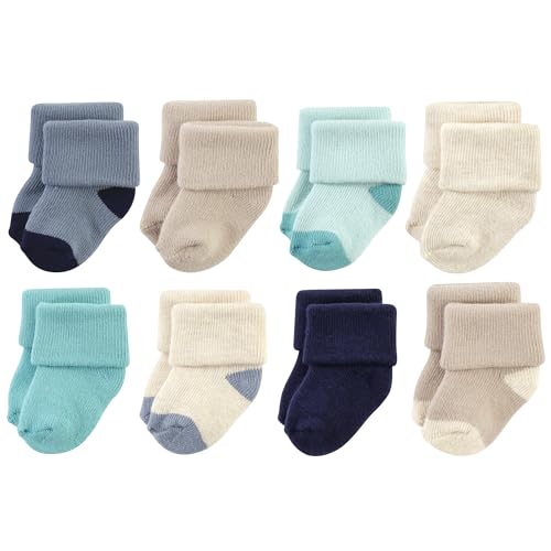 Image of Hudson Baby Baby 8-pack Cotton Rich Newborn and Terry Socks