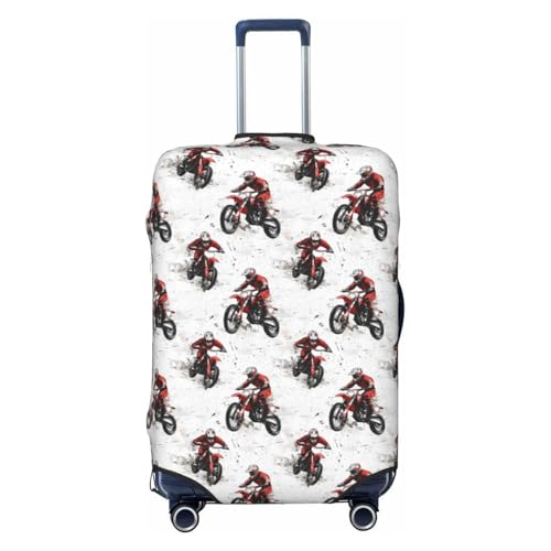 Luggage Cover Protector - Red Motorcycle Racing Print Suitcase Covers for Luggage Fit 29-32 Inch Suitcase
