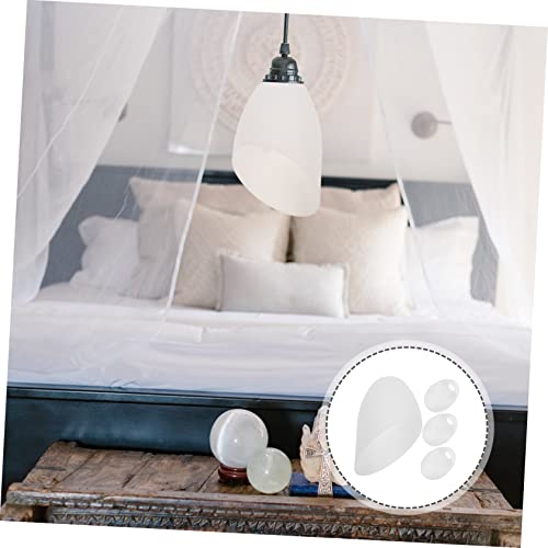 Image of Veemoon Plastic Lampshade, 4Pcs Replacement Lampshades Inclined Horseshoe Shape White Lampshade Floor Lamp Light Covers for Bedroom Living Room Floor Lamp Ceiling Light Covers