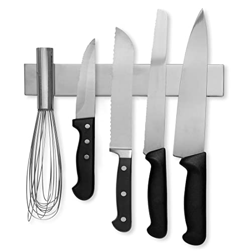 Modern Innovations 10 Inch Stainless Steel Magnetic Knife Bar with Multipurpose Use…