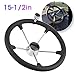 Black Foam Handle Handle Handle Marine Boat Accessories 5 Spoke Boat Steering Wheel Stainless Steel Construction for Ships, Yachts