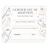 Ghost Adoption Certificate, Funny Halloween Gifts for Kids, Spooky Adoption Party Decorations Supplies, Cute Ghost Friends Certificate for Boys and Girls, 24