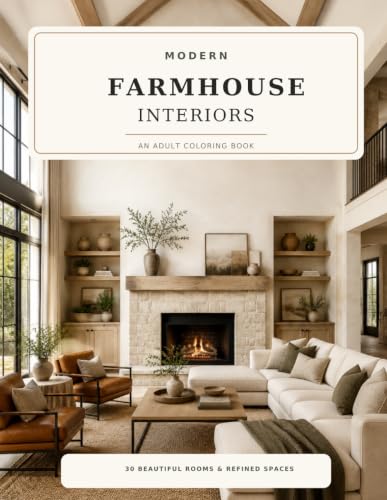 Modern Farmhouse Interiors: An Adult Coloring Book image 2