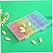 Ipetboom Compartment Rainbow Color Dispenser Portable Plastic Daily Medicine Organizer with Lids for Easy Access and Dust Prevention
