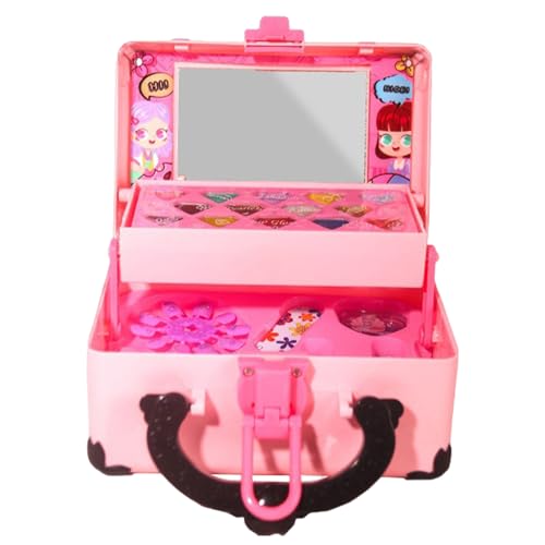 Juego de Pintura Infantil - Con Lápiz Labial Y Sombras De Ojos Cosméticos - Maquillaje para Niñas con De Almacenamiento - Adecuado Para Fingir Juegos Principiantes Jóvenes Juego De Roles