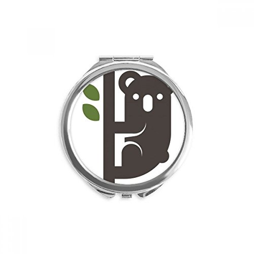 Miroir rond silhouette australie koala de poche portable pour corriger votre maquillage partout