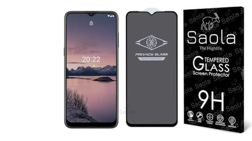 Image of Saola Ultra Privacy Tempered Glass For Nokia G21 (PACK OF 1) with Free Installation Kit. Full screen Coverage. Free Replacement If Received Damaged - 6.5 inch
