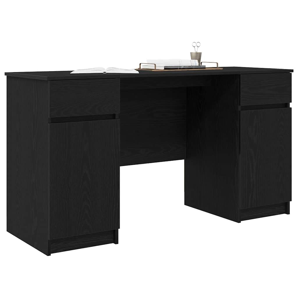 VIDAXL Rectangular Desk - Engineered Wood - Black - 140 x 49 x 76 cm