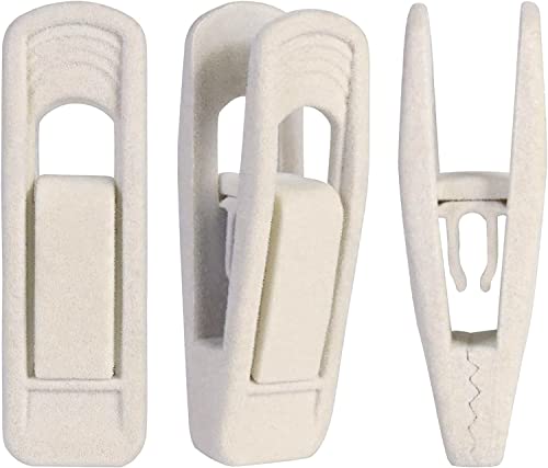 Image of Trgowaul Velvet Hangers Clips, Pants Hangers Velvet Clips, Strong Finger Clips Perfect for Thin Velvet Hangers