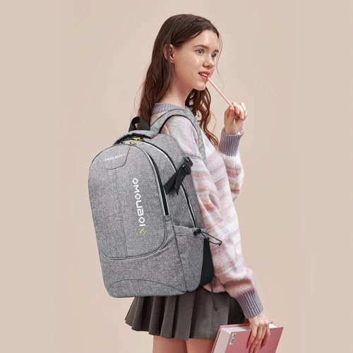 Laptop Backpack for Women Bag: 15.6 inch Travel Work Back Pack with Luggage Strap Business Daypack College Bookbag Waterproof Computer Backpack Anti-theft Casual Backpacks for Nurse Teacher(Grey)2