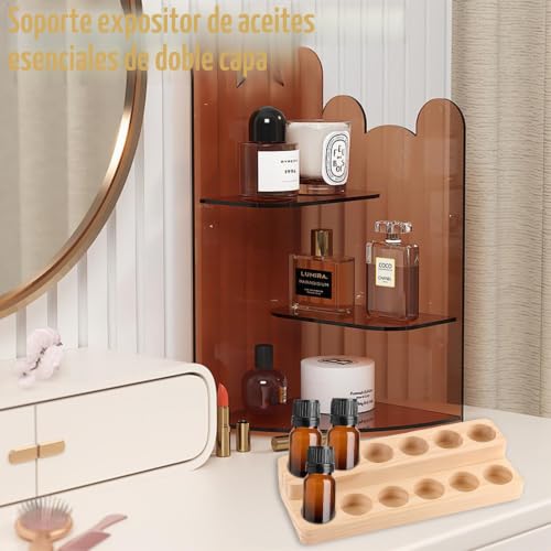 Caja de aceites esenciales LEKEFETO de madera contra el desorden 5
