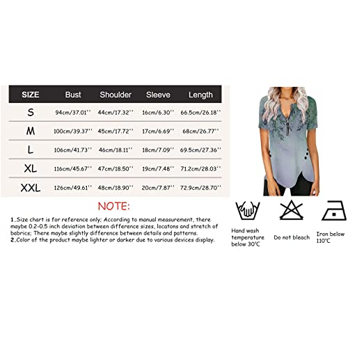 Mokingtop T Shirts For Women,Women's Leopard Print Tops Loose V Neck Short Sleeve Blouses With Pocket Workout Women Fit Casual Women, Yy01#Green, X-Large #TOP2
