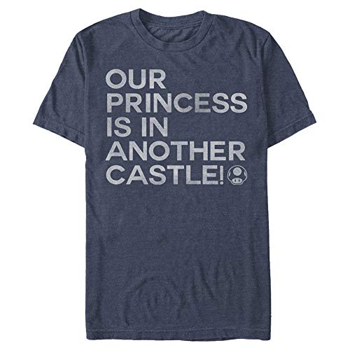 T-shirt Nintendo Another Castle pour homme en coton noir