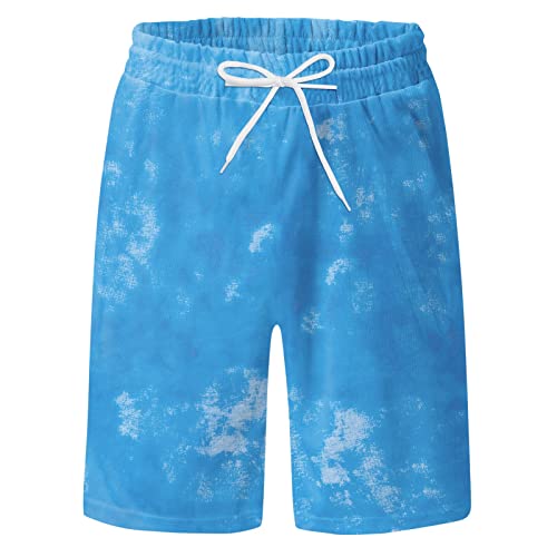 Lomhmn Zomer Board Shorts Voor Mannen Mode Shorts 2024 Heren Lente Zomer Casual Shorts Broek Gedrukt Sport Strand Broek met Zakken Mens Board Shorts 40, Blauw, S - Afbeelding 4