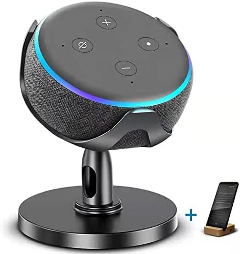 Echo Dot Stand, Table Holder for Echo dot 3rd Generation, 360° Adjustable,Black