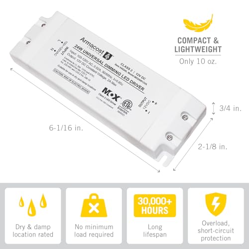 Image of Armacost Lighting 24-Watt Universal Dimmable 12V DC LED Driver TRIAC 840240N