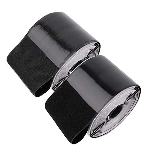 Self Adhesive Long Hook and Loop Strips with Adhesive Tape Nylon Fabric Fastener Fastener Sticky for Couch Cushions, Guitar Pedal, Cable Management and Crafts Projects 11CM (4.3 Inch) Wide 2M
