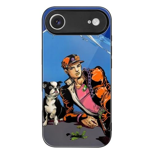iPhone17Air用ケース 強化ガラス ジョジョの奇妙な冒険 イギー スマホケース あいふぉん17Air用カバー 耐久性 黄ばみ防止 アイフォン17Air用ケース おしゃれ 耐衝撃