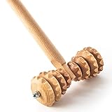 [page_title]-Tuuli Accessories Anti Cellulite Massage Massagegerät Massageroller mit Griff Roller Maderotherapie T-Form aus Holz 37 x 13 cm