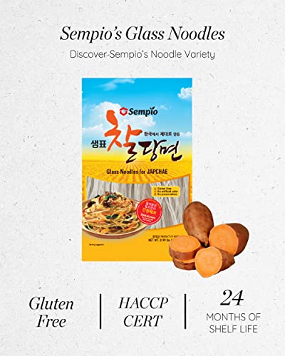 Sempio Glass Noodles, Korean Vermicelli, Dangmyun (0.99 Lbs/450G) #TOP3
