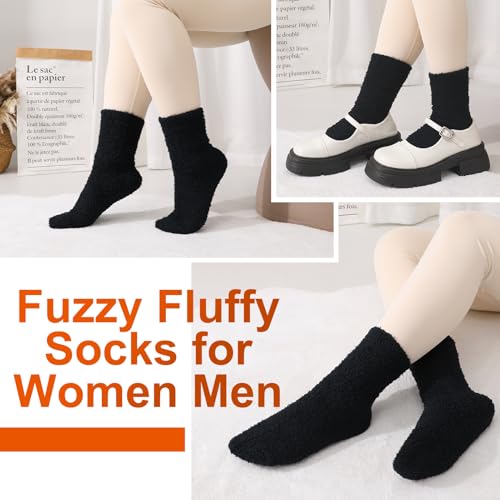 Image of Jspupifip Fluffy Socks for Women | Soft Home Slipper Socks Winter Fluffy Sleeping Christmas Sock, 6 /10 Pairs
