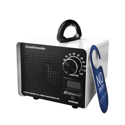0zone Generator 80000mg - Purificador de aire O3 para el hogar y el automóvil, eliminación de olores de máquina de ozono para humo y mascotas (blanco)