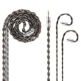 NICEHCK DuskSky イヤホンリケーブル アップグレードケーブル MMCX 3.5mm 6N純銀が入った 五つの材質の混合 hifiリケーブル ダークグレー 交換用 イヤモニ 音質改善 金属製コネクタ 着脱式 1.2m DIY (3.5mm MMCX)