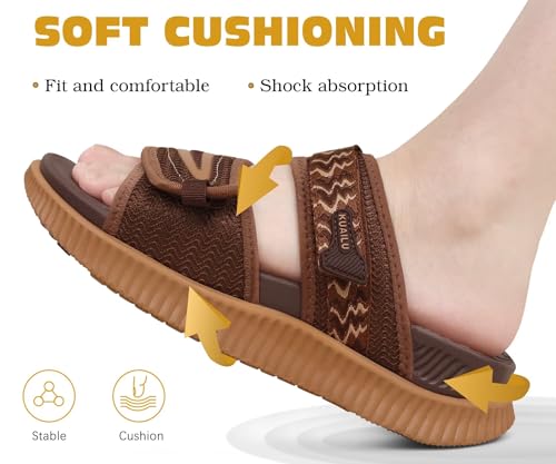 Image of KuaiLu Womens Orthotic Adjustable Strap Slides Arch Support Slip On Sandals