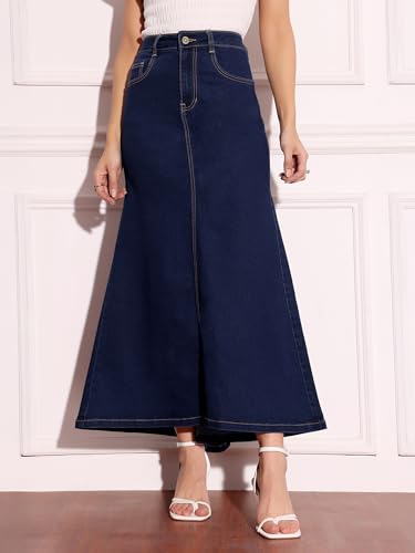 Image of Miss Chase Women's Straight High Rise Mini Denim Skirt