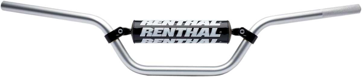 Renthal 7/8in. Handlebar - ATV Race Bend - Silver, Color: Silver, Handle Bar Size: 7/8in. 781-01-SI-03-219