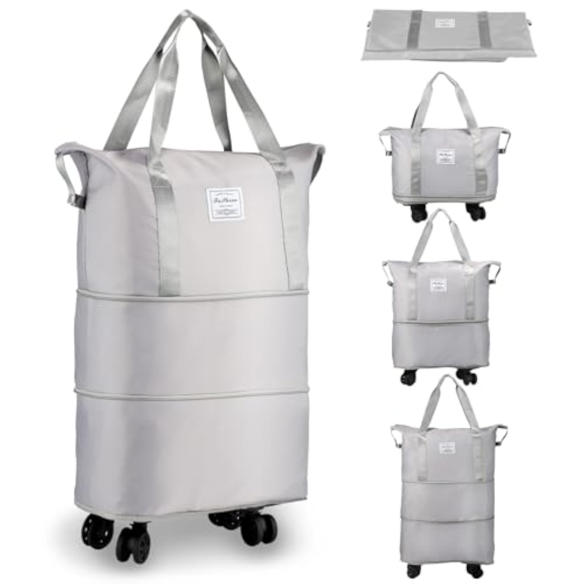 Expandable Rolling Duffle Bag with Wheels for Travel