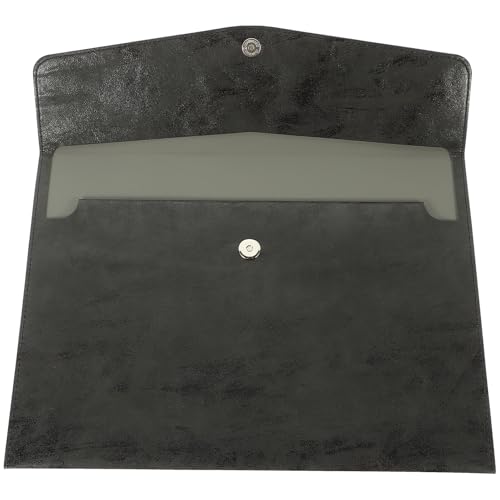 lurrose 素材採用対応ビジネスファイルホルダー 大容量書類収納ケース 防水設計で契約書 領収書整理に オフィスや外出先での 保管に便利