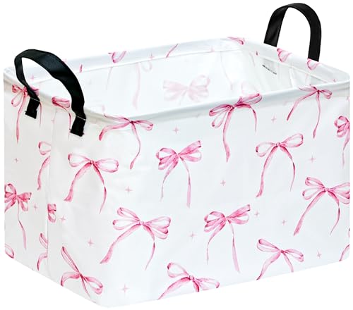Image of Storage Basket Home Shelf Basket Clothes Laundry Hamper | Rectangle Organizer Box Nursery Bin Gift Laundry Basket with Handles for Home