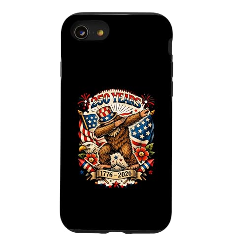 USA Anniversary 250 Dabbing Bigfoot 250th America 7��4�� �X�}�z�P�[�X iPhone SE (2020) / 7 / 8 �p