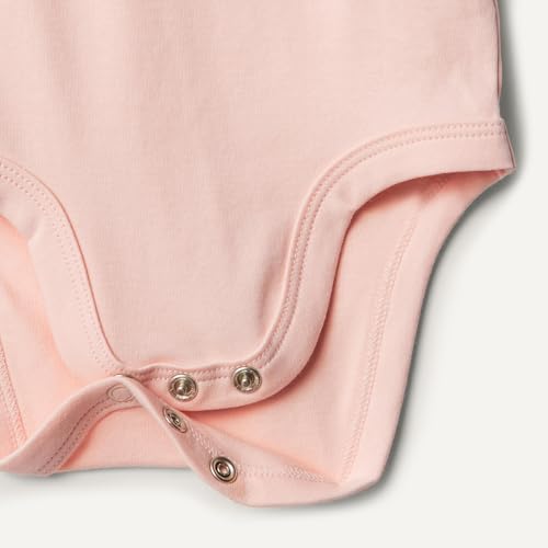 Amazon Essentials Baby Girls' Baby Girls' 2-Pack Sleeveless Ruffle Bodysuit, Light Pink/White, 18 Months - image 3