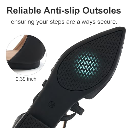 Image of Reimferce Womens Ballet Flats for Wedding: Comfortable Dress Work Flat for 2026 - Ladies Dressy Zipper Walking Shoes