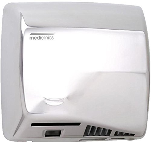 Saniflow M06AC-UL Speedflow Automatic Hand Dryer, Stainless Steel One-Piece Cover Bright Finish, Universal Voltage, Maximum Robustness and Vandal-Proof, Suitable for Very High Traffic Facilities