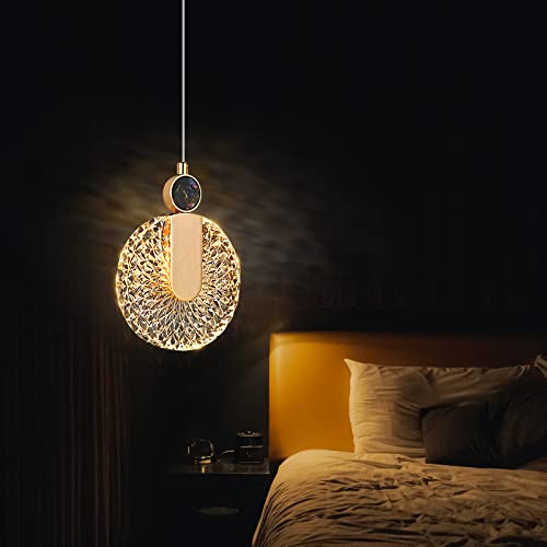 Lustre en cristal mini anneau LED pour illuminer un petit espace sombre