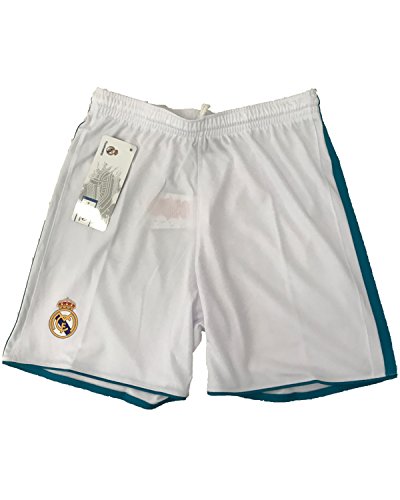 Real Madrid C.F... Pantalon Real Madrid Réplique Officielle pour Enfant Adulte 2017-2018, Blanc, 10 Anni
