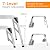 ORIENGEAR Adjustable Work Platform Support 330 lbs Height 24 to 35 inches Portable Aluminum Step Stool Folding Ladder Non Slip for Household Office Cleaning & Washing