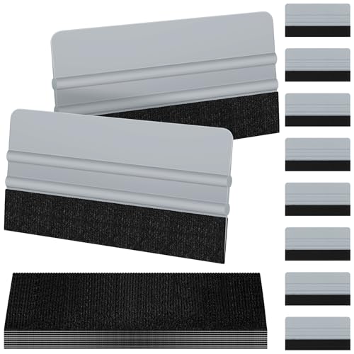 Arayker 10 Pack Vinyl Wrap Squeegee Tool 6 Inch Felt Edge...