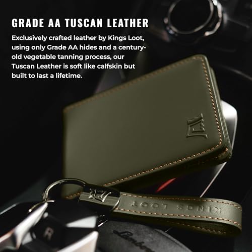 Image of Kings Loot Wallet for Men | Minimalist Slim RFID Blocking Leather Design with Cash Pocket & Card Pull Strap | Holds 1-12 Cards | Stylish & Durable Wallets (Sage)