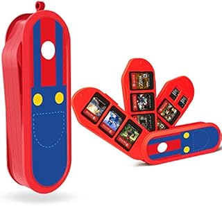 Nintendo Switch Game Card Case, Creative Game Card Holder for Nintendo Switch Games with 8 Slots + 2 TF slots (Mario)