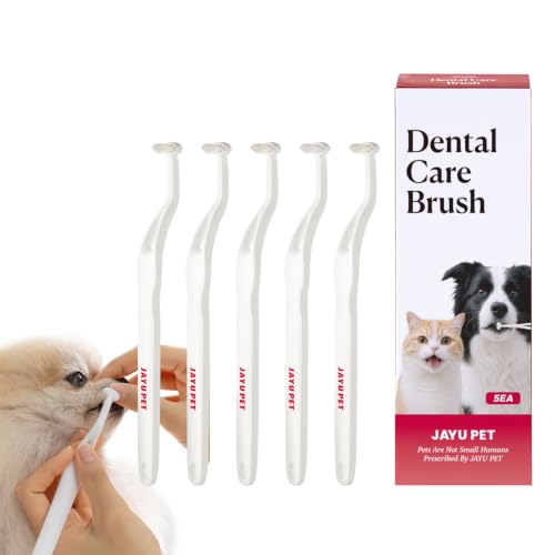 JAYU PET Dental Care Brush, Soft Bristles, 5ea