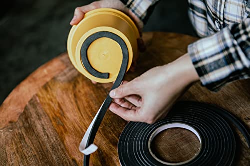 Schellenberg 66325 Dichtung Primatermo Plus Vollprofil 9 x 4 mm, 10 m, Türdichtung, Fensterdichtung