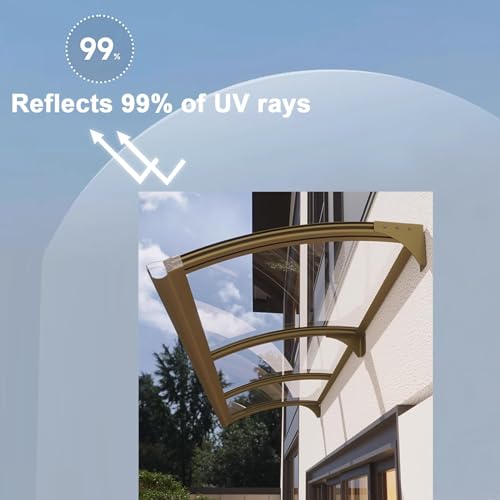 Auvent de porte d'entrée imperméable et résistant aux rayons UV