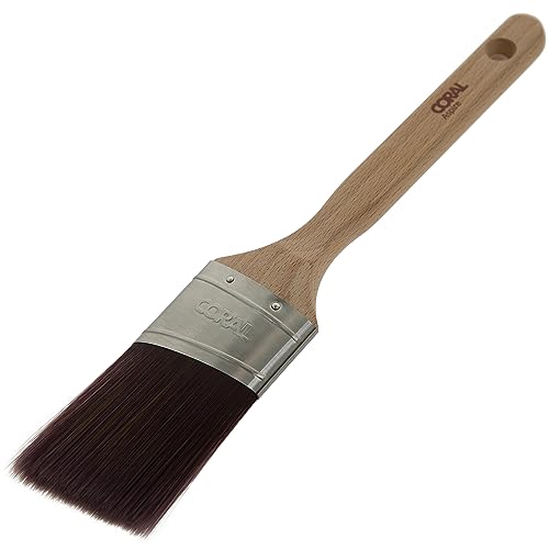 Coral 31773 Aspire 2 inch Paint Brush Professional Firm Angled Cut with Oval American Long Profile for Fast Accurate Cutting-in Ultra-Smooth Finish with Trade Emulsion or Gloss FSC Wood Handle