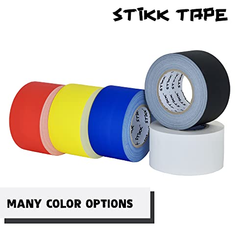 Image of STIKK Gaffer Tape - White Gaffers Tape - 4 inch x 60 Yards - Pro Gaff Tape for Staging Work - Grafting Tape for Filming, Photography, Radio - Effective Heavy-Duty Water Resistant Gaff Tape (Pack of 2)