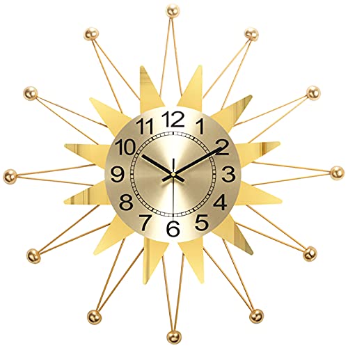 Horloge murale silencieuse en métal 3D pour supprimer le tic-tac du salon