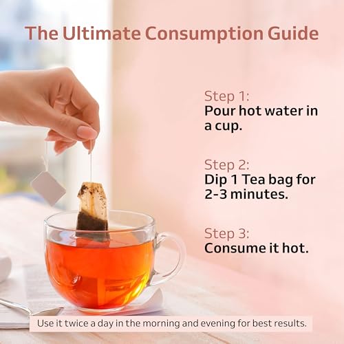 Image of Purely Yours Ova Calm Tea for Period Pain, PCOS & Hormonal Balance | Ayurvedic Herbal Tea with Shatavari, Ajwain, Jeera & Gokshura for Women's Health, Caffeine-Free - 30 Tea Bags